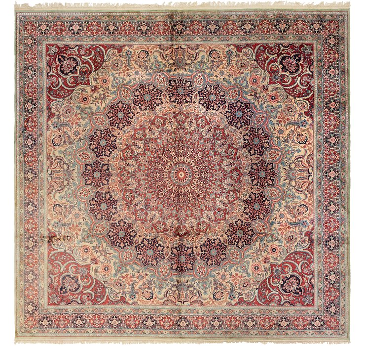 10' x 10' Tabriz Oriental Square ...