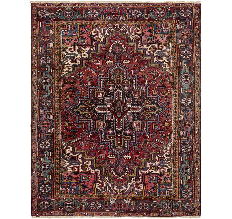 7' x 9' Heriz Persian Rug