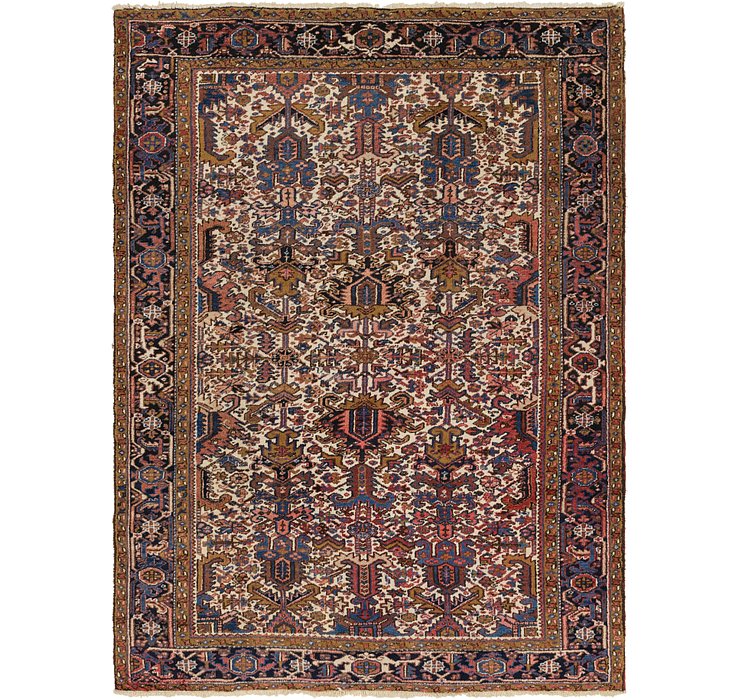 7' 4 x 10' 2 Heriz Persian Rug