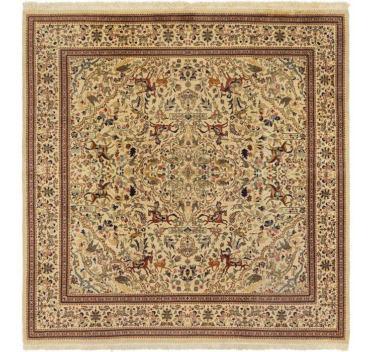 7' 8 x 7' 10 Tabriz Oriental Square ...