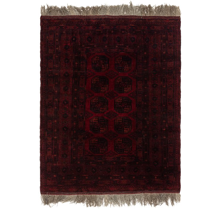 6' 8 x 9' 4 Afghan Akhche Rug