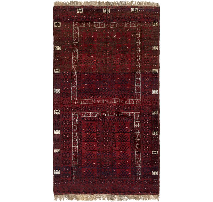 5' 4 x 10' Afghan Akhche Rug