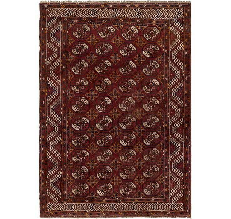 7' 7 x 10' 8 Afghan Akhche Rug