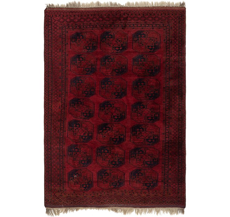 7' 4 x 10' 6 Afghan Akhche Rug