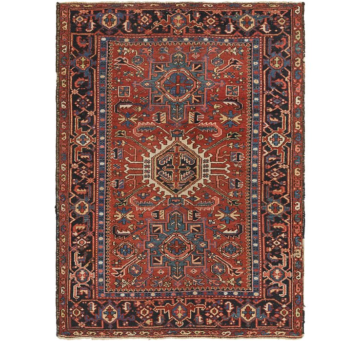 4' 7 x 6' 2 Gharajeh Persian Rug