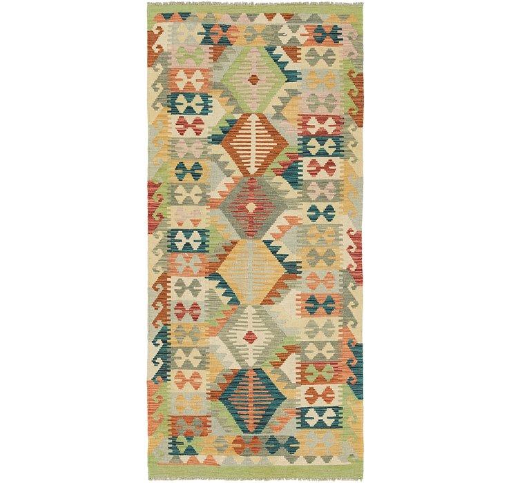 2' 10 x 6' 6 Kilim Maymana Runner Rug