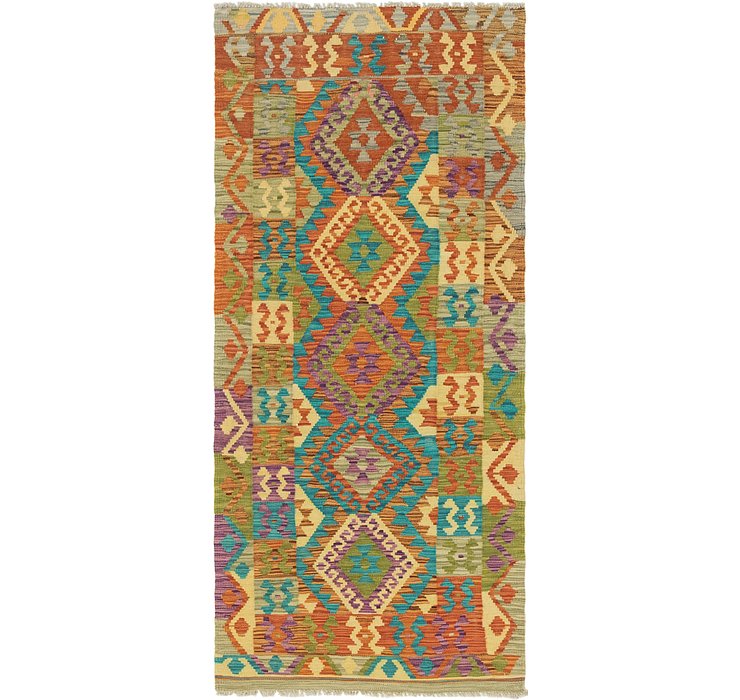 2' 10 x 6' 7 Kilim Maymana Runner Rug