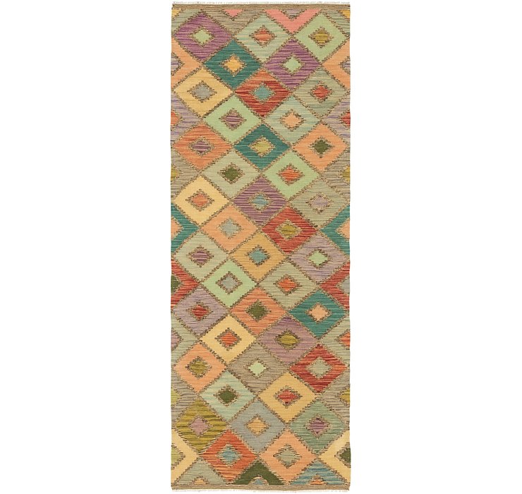2' 8 x 8' Kilim Modern Runner Rug