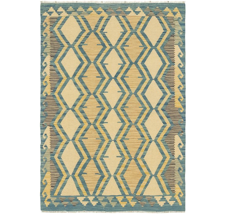 3' 4 x 4' 10 Kilim Modern Rug