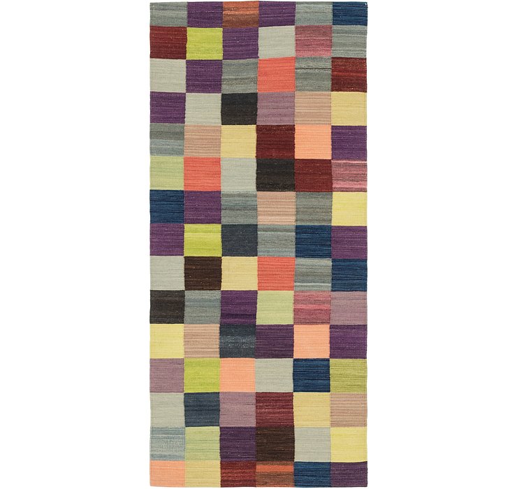 2' 9 x 6' 7 Kilim Modern Runner Rug