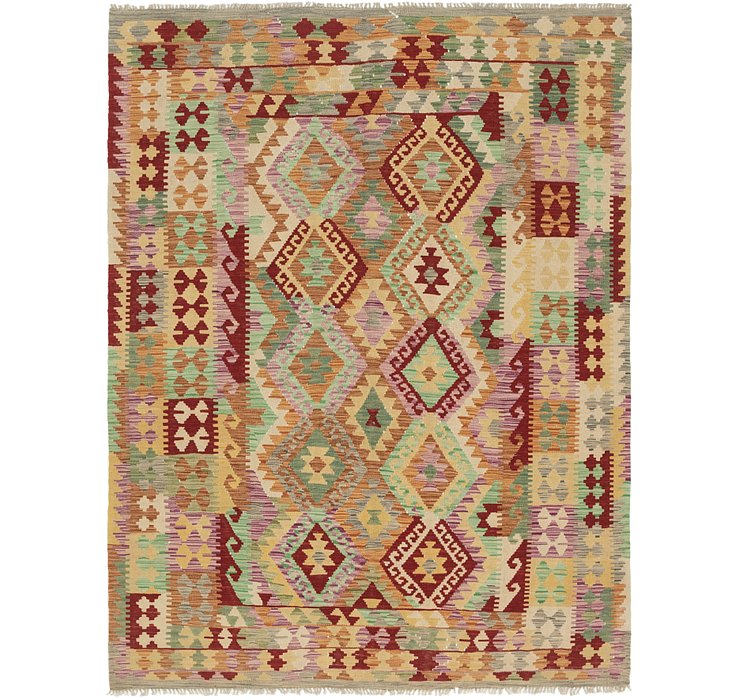 6' 2 x 8' Kilim Maymana Rug