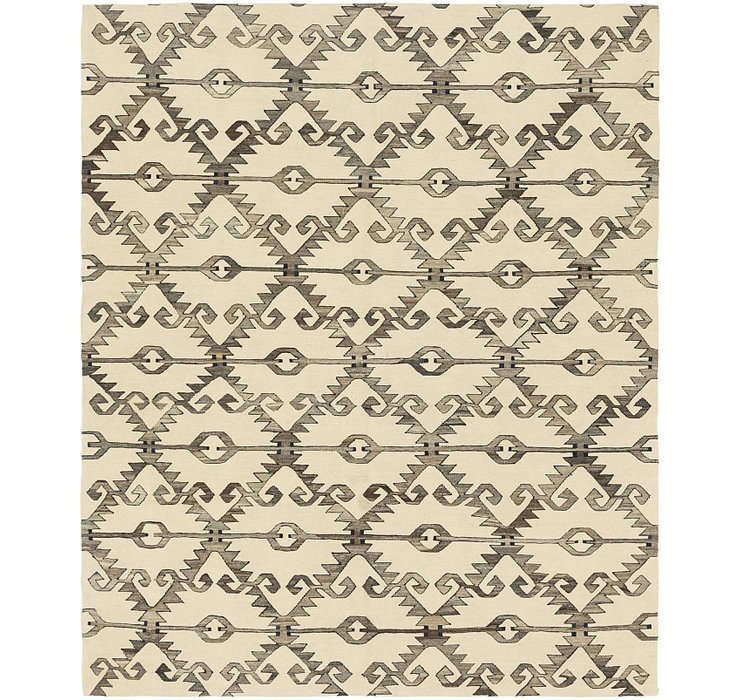 6' 4 x 7' 6 Kilim Modern Square Rug