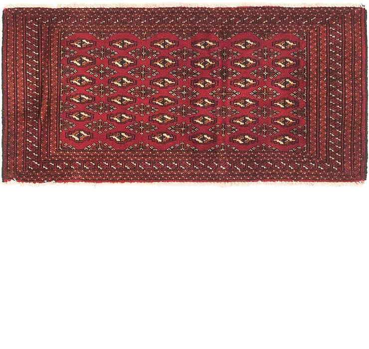 2' x 4' 2 Torkaman Persian Runner...