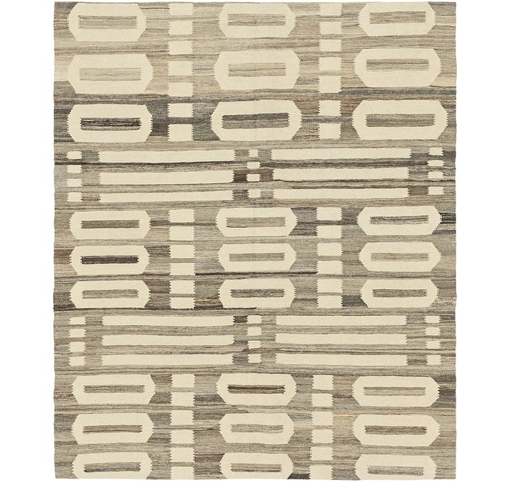 5' 4 x 6' 2 Kilim Modern Square Rug