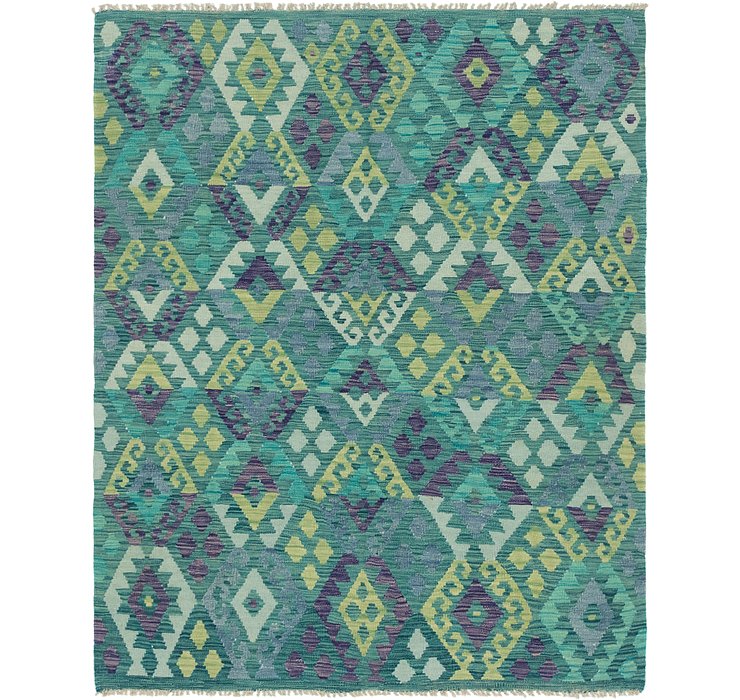 5' 2 x 6' 4 Kilim Maymana Square Rug
