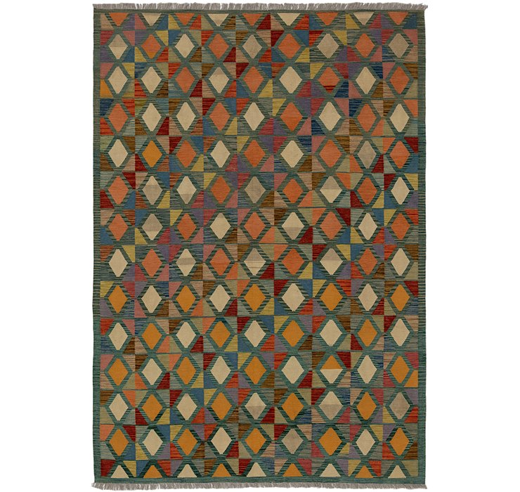 6' 9 x 9' 10 Kilim Modern Rug