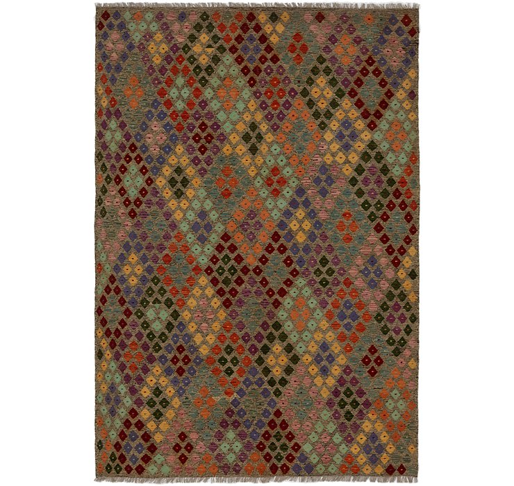 7' x 10' 3 Kilim Modern Rug