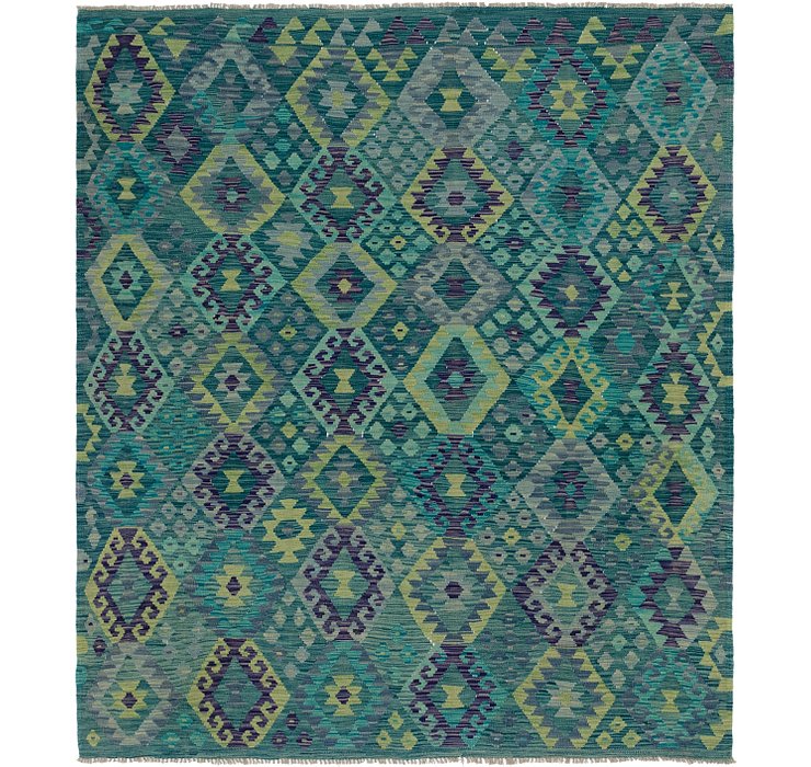 7' x 8' Kilim Maymana Square Rug