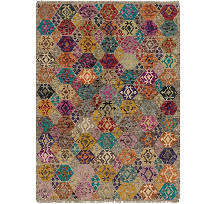 8' 10 x 9' 9 Kilim Modern Rug