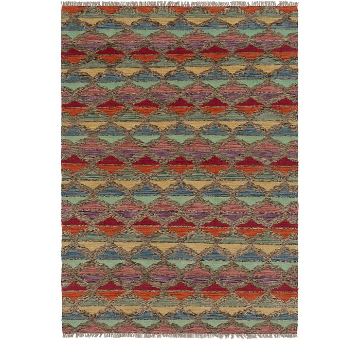 5' 10 x 8' Kilim Modern Rug