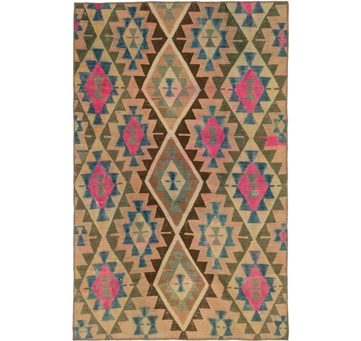 4' 3 x 6' 9 Kilim Maymana Rug