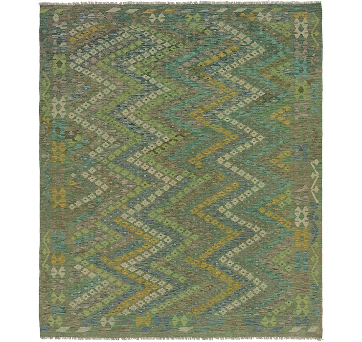 7' 2 x 8' 3 Kilim Maymana Square Rug