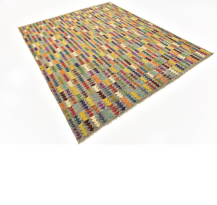 6' 9 x 8' 8 Kilim Modern Rug