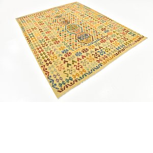 Unique Loom 6' 9 x 8' 5 Kilim Maymana Rug