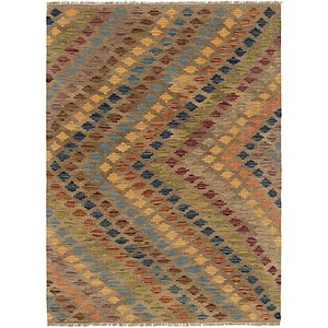 Unique Loom 3' 4 x 4' 9 Kilim Maymana Rug