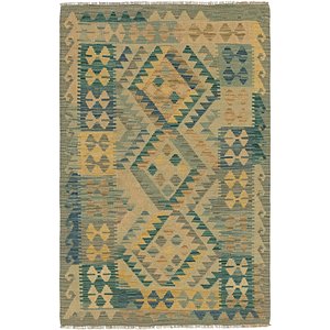 Unique Loom 3' 2 x 5' Kilim Maymana Rug