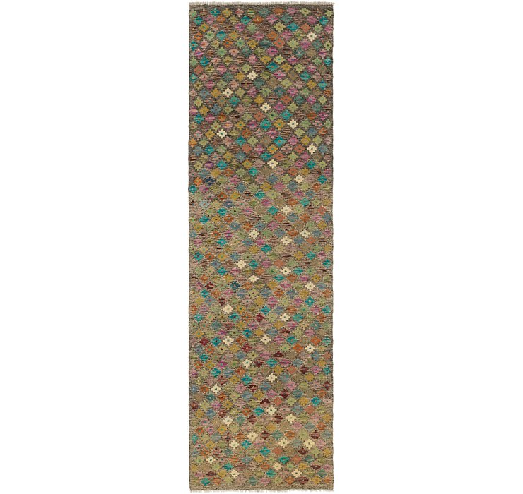 2' 7 x 9' 5 Kilim Modern Runner Rug