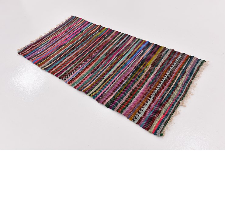 2' 4 x 4' 7 Chindi Cotton Rug