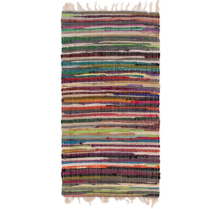 1' 9 x 3' 5 Chindi Cotton Rug