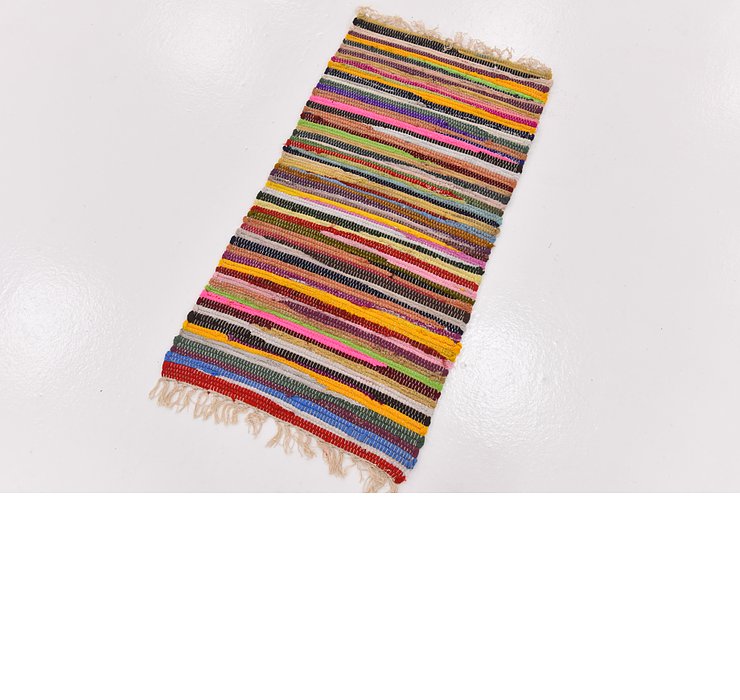 1' 9 x 3' 5 Chindi Cotton Rug