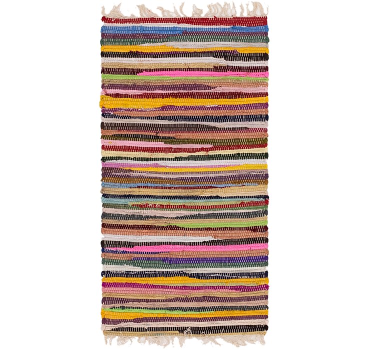 53cm x 105cm Chindi Cotton Rug