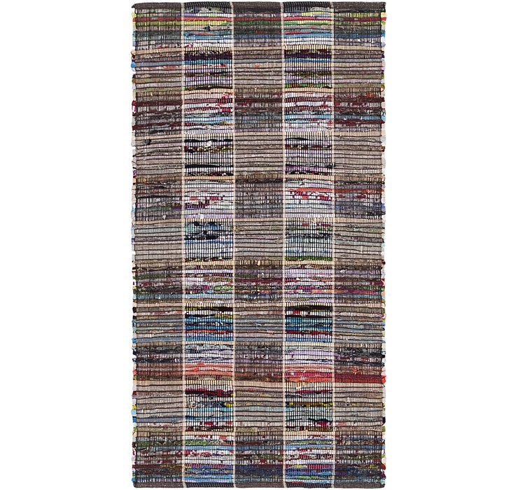 2' 4 x 4' 6 Chindi Cotton Rug