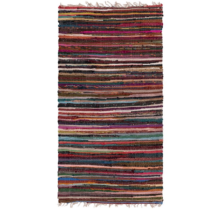 70cm x 142cm Chindi Cotton Rug
