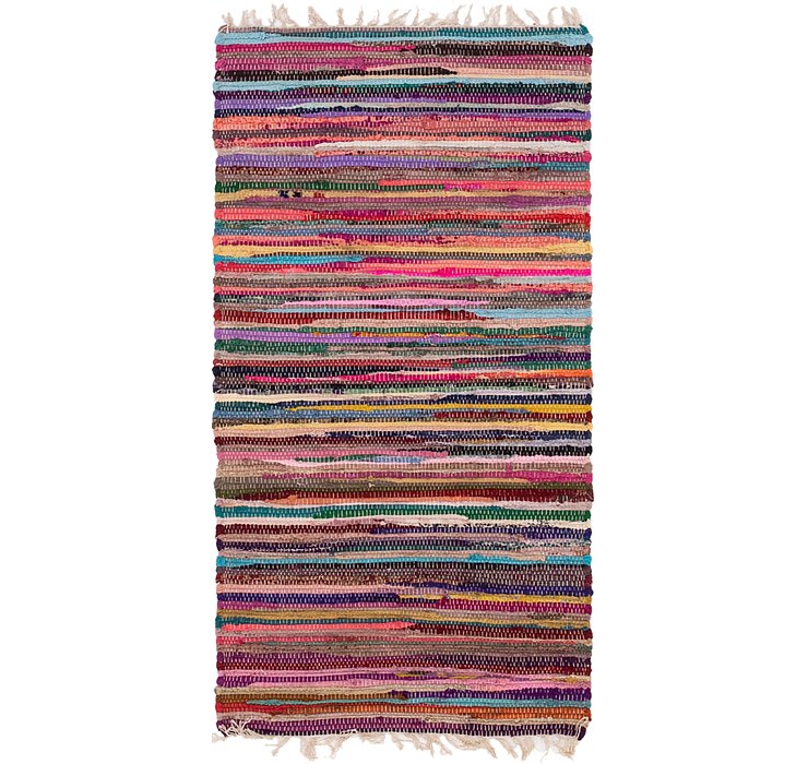 2' 5 x 4' 8 Chindi Cotton Rug