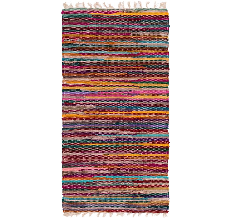 2' 4 x 4' 8 Chindi Cotton Rug