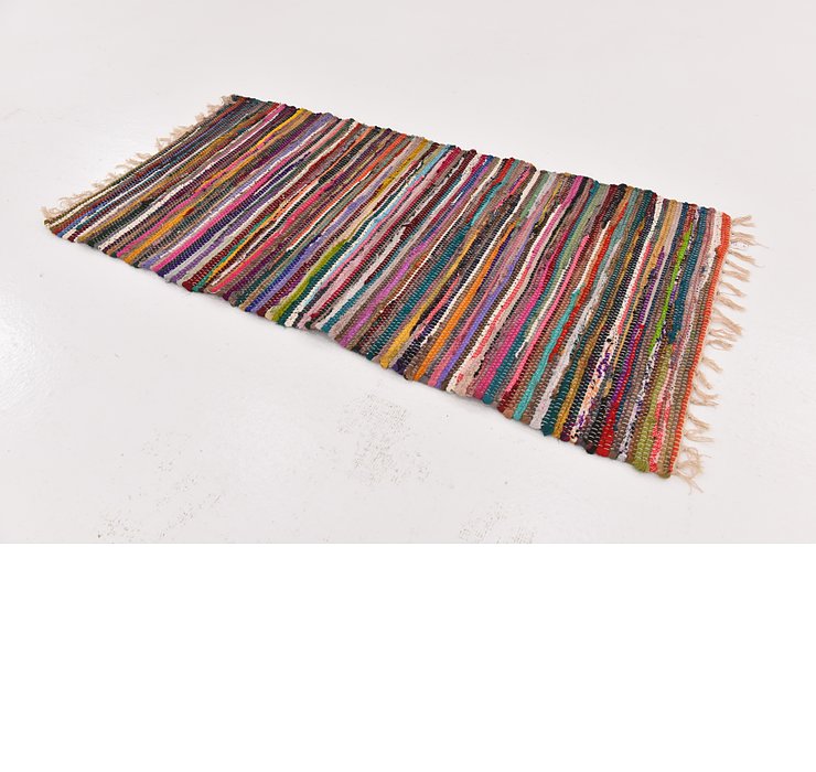 2' 4 x 4' 7 Chindi Cotton Rug
