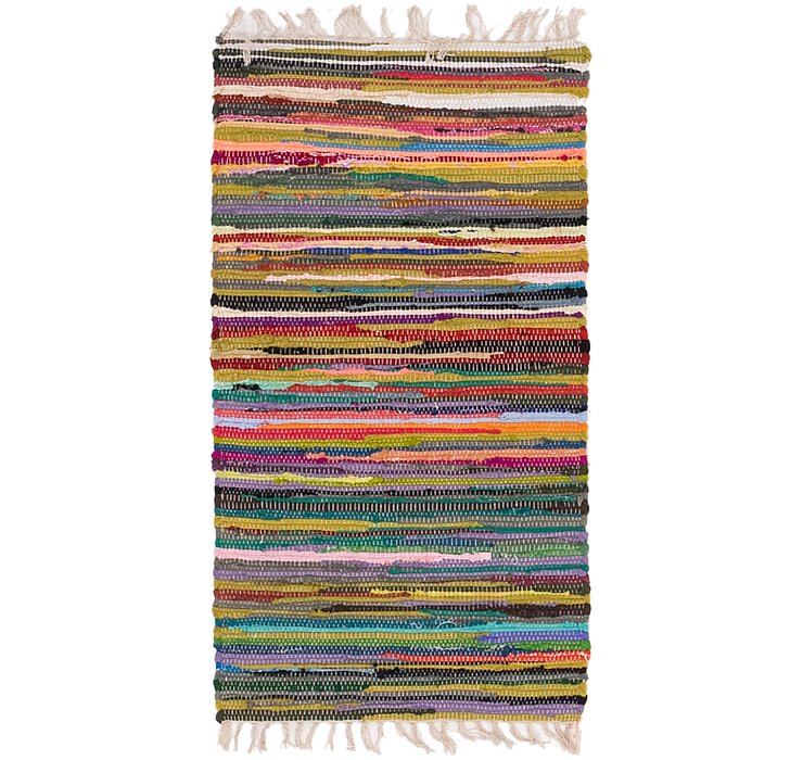 53cm x 102cm Chindi Cotton Rug