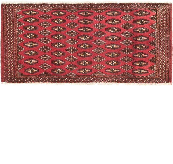 2' x 4' 3 Torkaman Persian Runner...