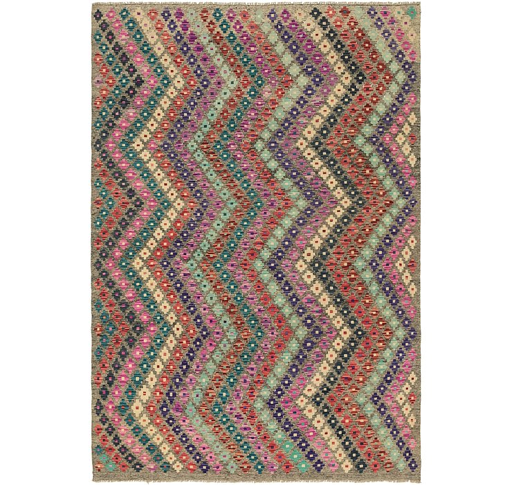 6' 9 x 9' 7 Kilim Modern Rug