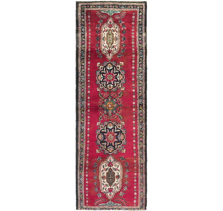 3' 7 x 11' Tabriz Persian Runner Rug