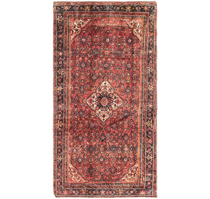 4' 10 x 9' 7 Hossainabad Persian Run...
