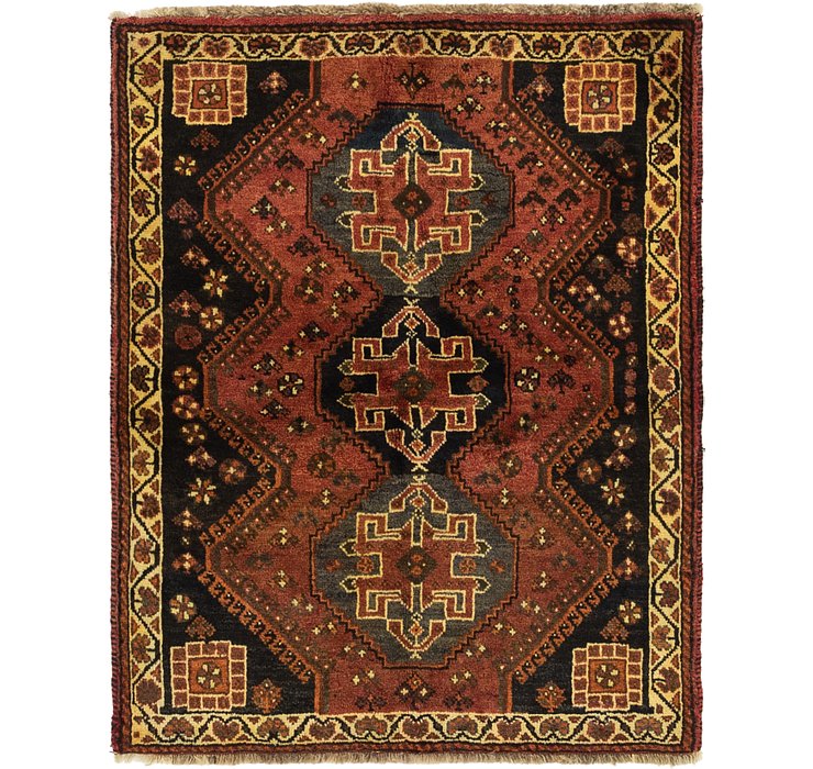 3' 6 x 4' 4 Ghashghaei Persian Squa...