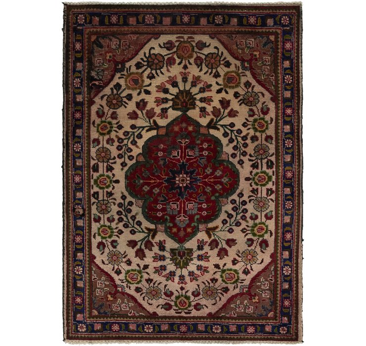 3' 2 x 4' 10 Tabriz Persian Rug