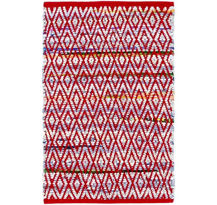 2' x 3' 4 Chindi Cotton Rug