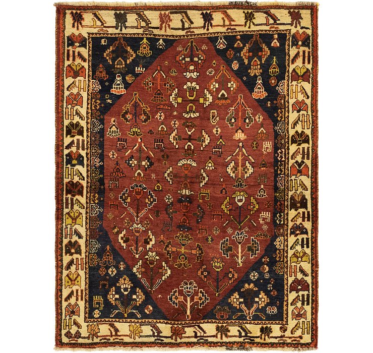 4' x 5' 2 Ghashghaei Persian Rug