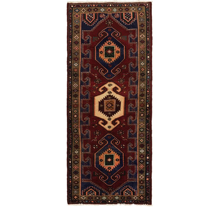 3' 9 x 9' 8 Khamseh Persian Runner ...
